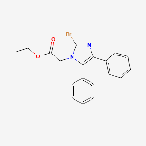 molecular formula C19H17BrN2O2 B14561267 Ethyl (2-bromo-4,5-diphenyl-1H-imidazol-1-yl)acetate CAS No. 61654-22-6