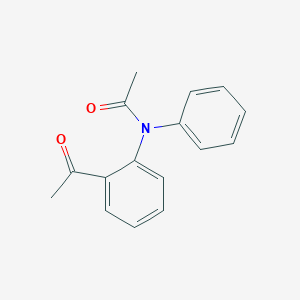 molecular formula C16H15NO2 B14561275 Acetamide, N-(2-acetylphenyl)-N-phenyl- CAS No. 62123-41-5
