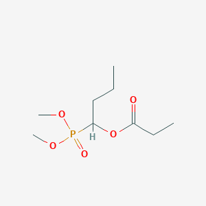 molecular formula C9H19O5P B14561279 1-(Dimethoxyphosphoryl)butyl propanoate CAS No. 61709-45-3