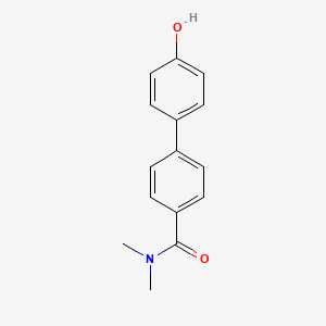 molecular formula C15H15NO2 B1456129 4'-Hydroxy-N,N-dimethyl-[1,1'-biphenyl]-4-carboxamide CAS No. 1159944-09-8