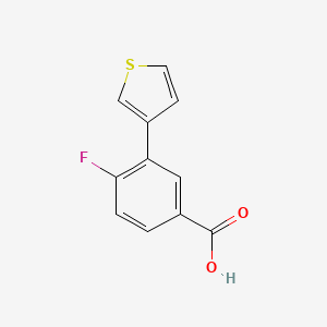 molecular formula C11H7FO2S B1456131 4-Fluoro-3-(thiophen-3-YL)benzoic acid CAS No. 1261928-23-7