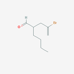 molecular formula C9H15BrO B14561332 2-(2-Bromoprop-2-EN-1-YL)hexanal CAS No. 62242-10-8