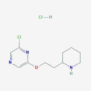 6-Chloro-2-pyrazinyl 2-(2-piperidinyl)ethyl ether hydrochloride