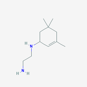 molecular formula C11H22N2 B14561370 N~1~-(3,5,5-Trimethylcyclohex-2-en-1-yl)ethane-1,2-diamine CAS No. 62034-47-3
