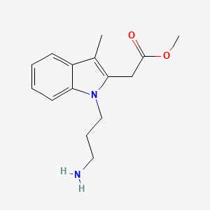 molecular formula C15H20N2O2 B14561379 Methyl [1-(3-aminopropyl)-3-methyl-1H-indol-2-yl]acetate CAS No. 61985-46-4