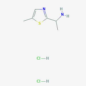 molecular formula C6H12Cl2N2S B1456139 [1-(5-Methyl-1,3-thiazol-2-yl)ethyl]amine dihydrochloride CAS No. 1332530-54-7