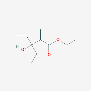 molecular formula C10H20O3 B14561412 Ethyl 3-ethyl-3-hydroxy-2-methylpentanoate CAS No. 61841-01-8