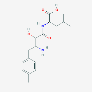 molecular formula C17H26N2O4 B14561479 N-[3-Amino-2-hydroxy-4-(4-methylphenyl)butanoyl]-L-leucine CAS No. 62023-80-7