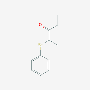 molecular formula C11H14OSe B14561492 3-Pentanone, 2-(phenylseleno)- CAS No. 62242-07-3