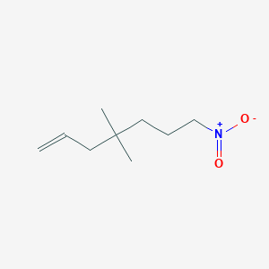 molecular formula C9H17NO2 B14561494 4,4-Dimethyl-7-nitrohept-1-ene CAS No. 61846-98-8