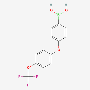 molecular formula C13H10BF3O4 B1456150 {4-[4-(Trifluoromethoxy)phenoxy]phenyl}boronic acid CAS No. 958457-41-5