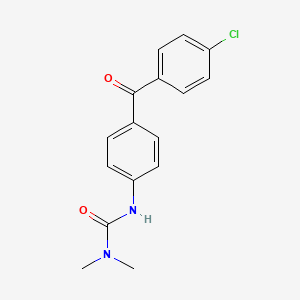 molecular formula C16H15ClN2O2 B14561501 N'-[4-(4-Chlorobenzoyl)phenyl]-N,N-dimethylurea CAS No. 61706-08-9