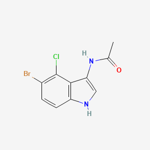 molecular formula C10H8BrClN2O B1456153 N-(5-Bromo-4-chloro-1H-indol-3-yl)acetamide CAS No. 1330750-19-0