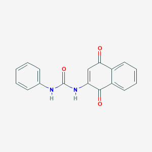molecular formula C17H12N2O3 B14561594 N-(1,4-Dioxo-1,4-dihydronaphthalen-2-yl)-N'-phenylurea CAS No. 61975-69-7