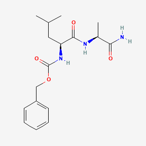 molecular formula C17H25N3O4 B14561664 N-[(Benzyloxy)carbonyl]-L-leucyl-L-alaninamide CAS No. 62074-75-3