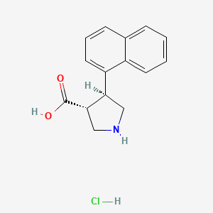 (3R,4S)-rel-4-(Naphthalen-1-yl)pyrrolidine-3-carboxylic acid hydrochloride