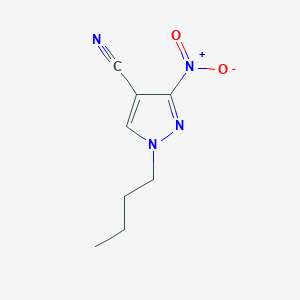 molecular formula C8H10N4O2 B14561684 1-Butyl-3-nitro-1H-pyrazole-4-carbonitrile CAS No. 61717-03-1
