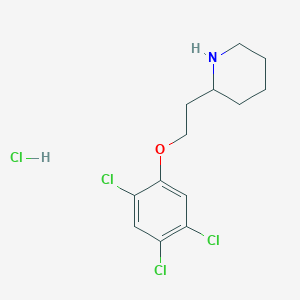 molecular formula C13H17Cl4NO B1456172 2-(2-Piperidinyl)ethyl 2,4,5-trichlorophenyl ether hydrochloride CAS No. 1219972-61-8