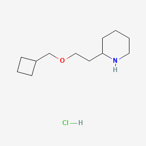 2-[2-(Cyclobutylmethoxy)ethyl]piperidine hydrochloride