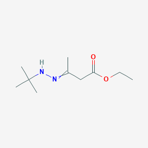 molecular formula C10H20N2O2 B14561746 Ethyl 3-(2-tert-butylhydrazinylidene)butanoate CAS No. 62204-55-1