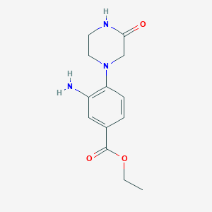 Ethyl 3-amino-4-(3-oxo-1-piperazinyl)benzoate