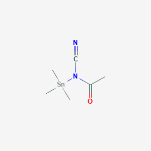 molecular formula C6H12N2OSn B14561776 N-Cyano-N-(trimethylstannyl)acetamide CAS No. 62149-97-7