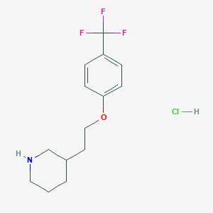 3-{2-[4-(Trifluoromethyl)phenoxy]ethyl}piperidine hydrochloride