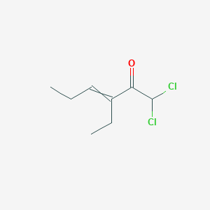 molecular formula C8H12Cl2O B14561820 1,1-Dichloro-3-ethylhex-3-en-2-one CAS No. 61759-48-6