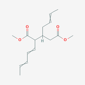 molecular formula C16H24O4 B14561835 Dimethyl 3-(but-2-en-1-yl)-2-(penta-1,3-dien-1-yl)pentanedioate CAS No. 61679-91-2