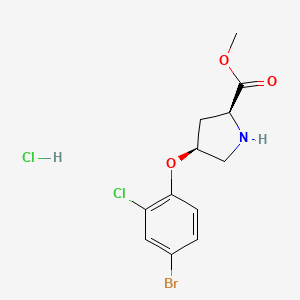 Methyl (2S,4S)-4-(4-bromo-2-chlorophenoxy)-2-pyrrolidinecarboxylate hydrochloride