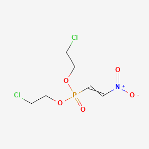 molecular formula C6H10Cl2NO5P B14561850 Phosphonic acid, (2-nitroethenyl)-, bis(2-chloroethyl) ester CAS No. 62064-18-0