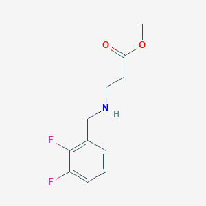 molecular formula C11H13F2NO2 B1456187 Methyl 3-{[(2,3-difluorophenyl)methyl]amino}propanoate CAS No. 1183882-14-5
