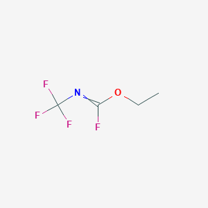 molecular formula C4H5F4NO B14561875 Ethyl (trifluoromethyl)carbonofluoridimidate CAS No. 61699-92-1