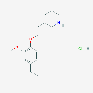 molecular formula C17H26ClNO2 B1456189 3-[2-(4-Allyl-2-methoxyphenoxy)ethyl]piperidine hydrochloride CAS No. 1220031-03-7