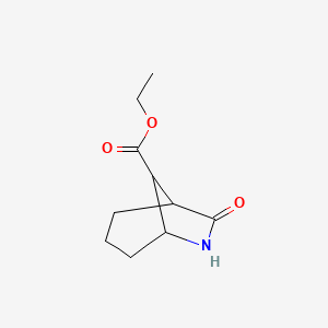 molecular formula C10H15NO3 B14561913 Ethyl 7-oxo-6-azabicyclo[3.2.1]octane-8-carboxylate CAS No. 61883-15-6