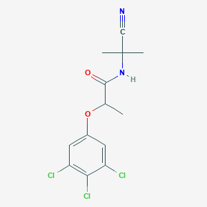 molecular formula C13H13Cl3N2O2 B14561944 N-(2-Cyanopropan-2-yl)-2-(3,4,5-trichlorophenoxy)propanamide CAS No. 62047-35-2