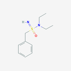 molecular formula C11H18N2OS B14561996 N,N-Diethyl-1-phenylmethanesulfonimidoamide CAS No. 61884-10-4