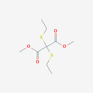 molecular formula C9H16O4S2 B14562016 Dimethyl bis(ethylsulfanyl)propanedioate CAS No. 61930-52-7