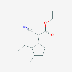 molecular formula C13H19NO2 B14562059 Ethyl cyano(2-ethyl-3-methylcyclopentylidene)acetate CAS No. 61982-69-2