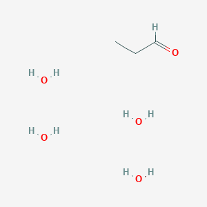 molecular formula C3H14O5 B14562084 Propanal;tetrahydrate CAS No. 61899-58-9