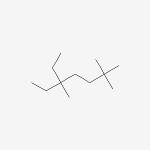 molecular formula C12H26 B14562086 5-Ethyl-2,2,5-trimethylheptane CAS No. 62199-12-6