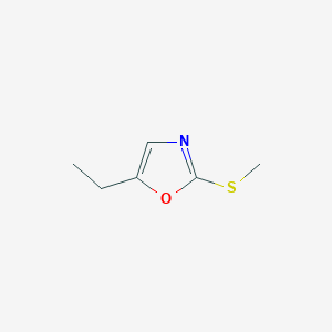 molecular formula C6H9NOS B14562101 5-Ethyl-2-(methylsulfanyl)-1,3-oxazole CAS No. 62124-46-3