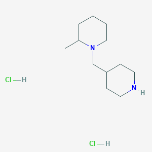 molecular formula C12H26Cl2N2 B1456215 2-Methyl-1-(4-piperidinylmethyl)piperidine dihydrochloride CAS No. 1211495-66-7