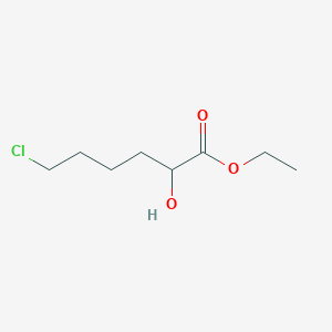 molecular formula C8H15ClO3 B14562150 Hexanoic acid, 6-chloro-2-hydroxy-, ethyl ester CAS No. 62123-63-1