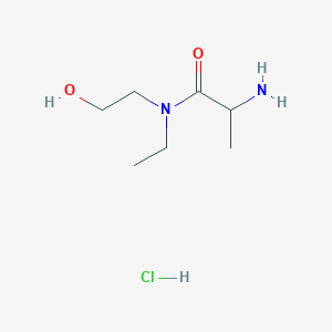 molecular formula C7H17ClN2O2 B1456219 2-Amino-N-ethyl-N-(2-hydroxyethyl)propanamide hydrochloride CAS No. 1236259-18-9