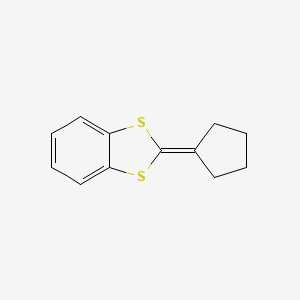 molecular formula C12H12S2 B14562214 2-Cyclopentylidene-2H-1,3-benzodithiole CAS No. 62217-27-0