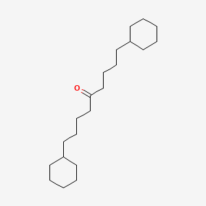 molecular formula C21H38O B14562264 1,9-Dicyclohexylnonan-5-one CAS No. 62221-39-0
