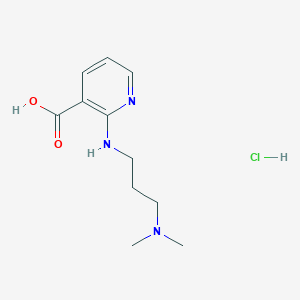 molecular formula C11H18ClN3O2 B1456229 2-{[3-(Dimethylamino)propyl]amino}nicotinic acid hydrochloride CAS No. 1220017-34-4
