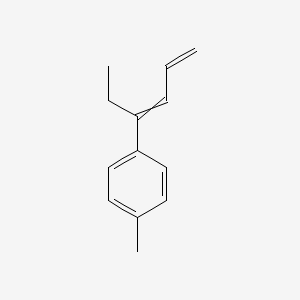 molecular formula C13H16 B14562290 1-(Hexa-3,5-dien-3-yl)-4-methylbenzene CAS No. 61907-72-0