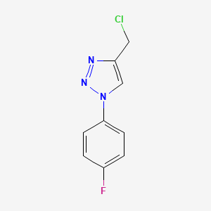 molecular formula C9H7ClFN3 B1456232 4-(chloromethyl)-1-(4-fluorophenyl)-1H-1,2,3-triazole CAS No. 1250623-38-1